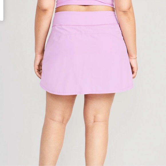NWT OLD NAVY High-Waisted StretchTech Pleated 2-in-1 Skort: Weeping Wisteria XL - Picture 8 of 9